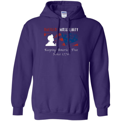 American Masgulinity Keeping America Free Since 1776 Shirt Purple