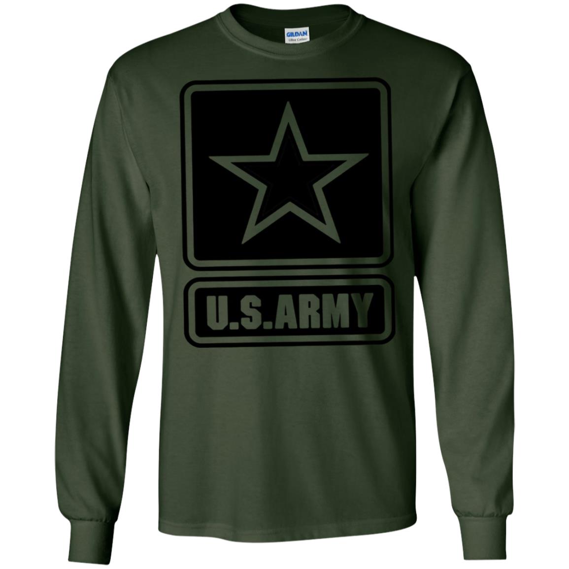 Us Army Black Logo United States Design T-shirt Forest Green