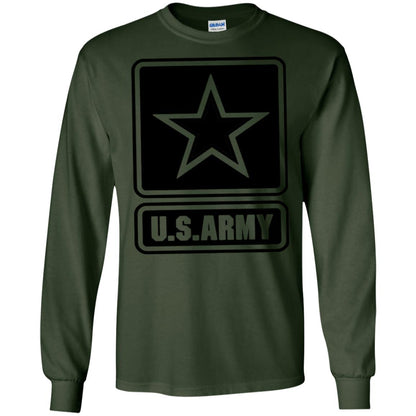 Us Army Black Logo United States Design T-shirt Forest Green