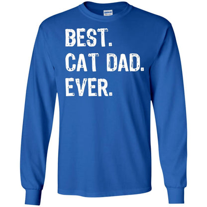Cat Lover T-shirt Best Cat Dad Ever Royal