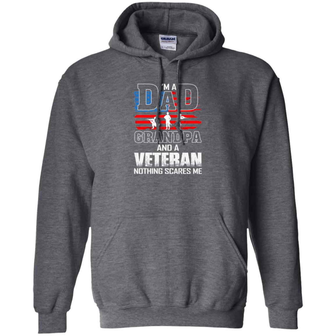 Veteran T-shirt I Am A Dad Grandpa And A Veteran Dark Heather