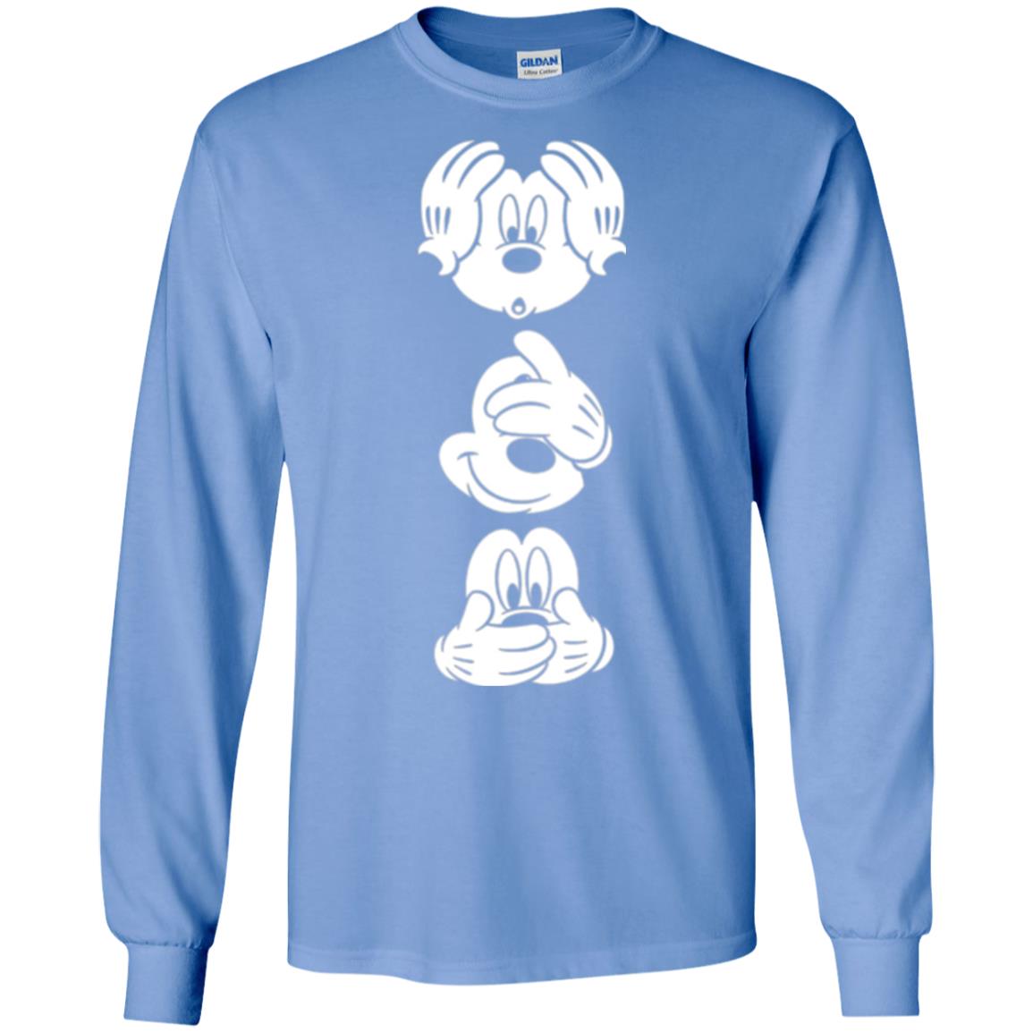 Cartoon T-shirt Disney Mickey Mouses Graphic Carolina Blue