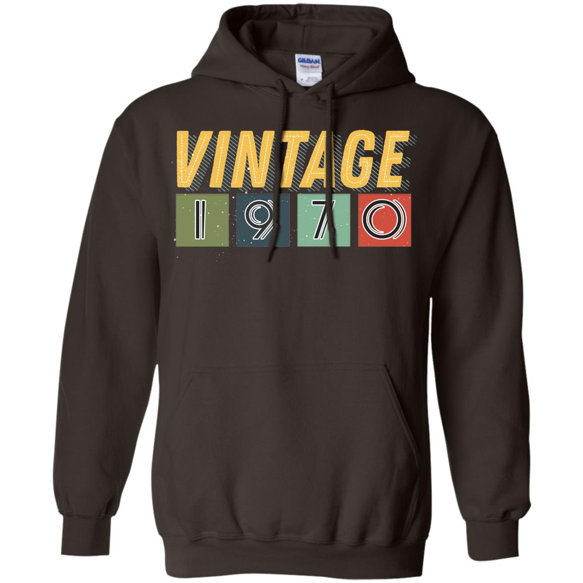Vintage 1970 48th Birthday Gift Shirt For Mens Or Womens Dark Chocolate