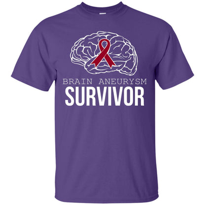 Brain Aneurysm Survivor T-shirt Purple