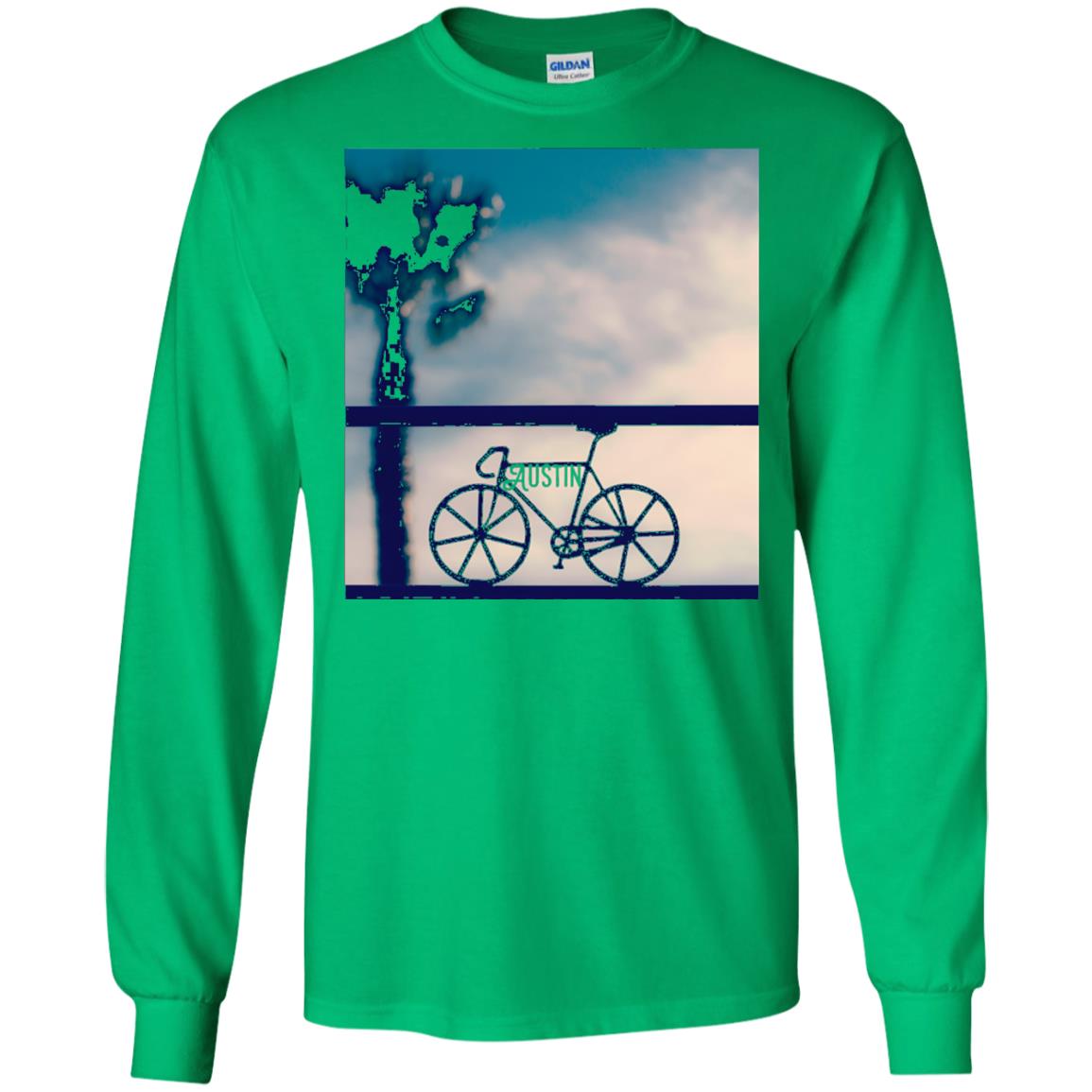 Biking In Austin T-shirt Irish Green