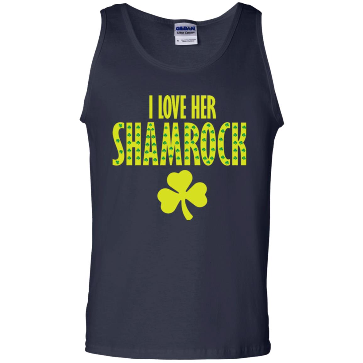 St. Patrick's Day T-shirt I Love Her Shamrock Navy