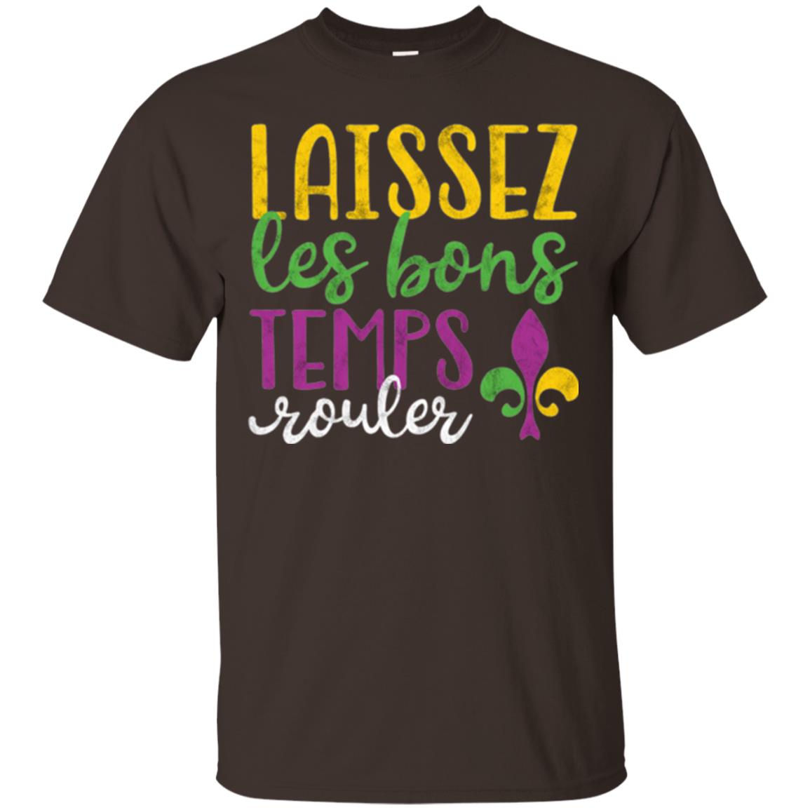 Mardi Gras T-shirt Laissez Les Bons Temps Rouler Dark Chocolate