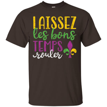Mardi Gras T-shirt Laissez Les Bons Temps Rouler Dark Chocolate