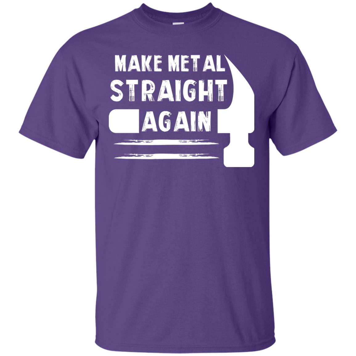Make Metal Straight Again Mechanic T-shirt Purple
