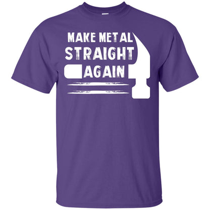 Make Metal Straight Again Mechanic T-shirt Purple