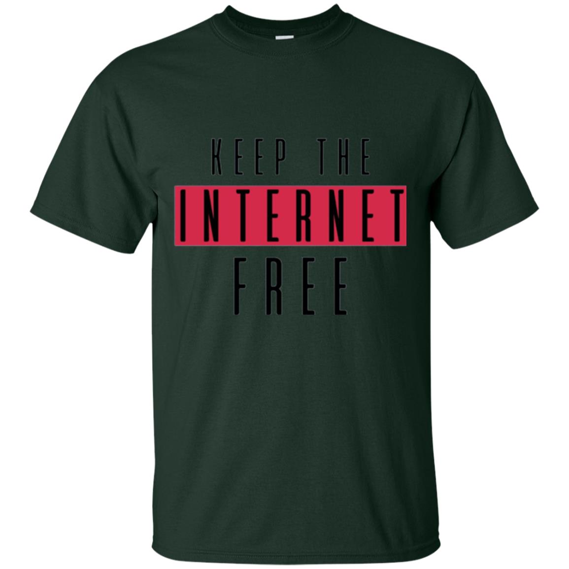Keep The Internet Free T-shirt Forest Green