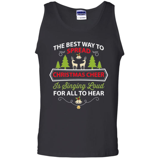 Christmas T-shirt Spread Christmas Cheer Singing Loud For All To Hear Black