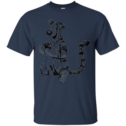 Movie T-shirt Tigger Sketch Navy
