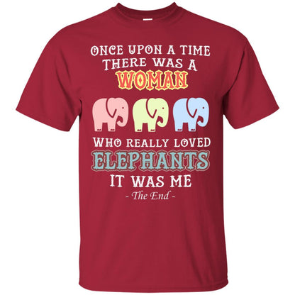 There Was A Woman Who Really Loved Elephants It Was Me Shirt Cardinal