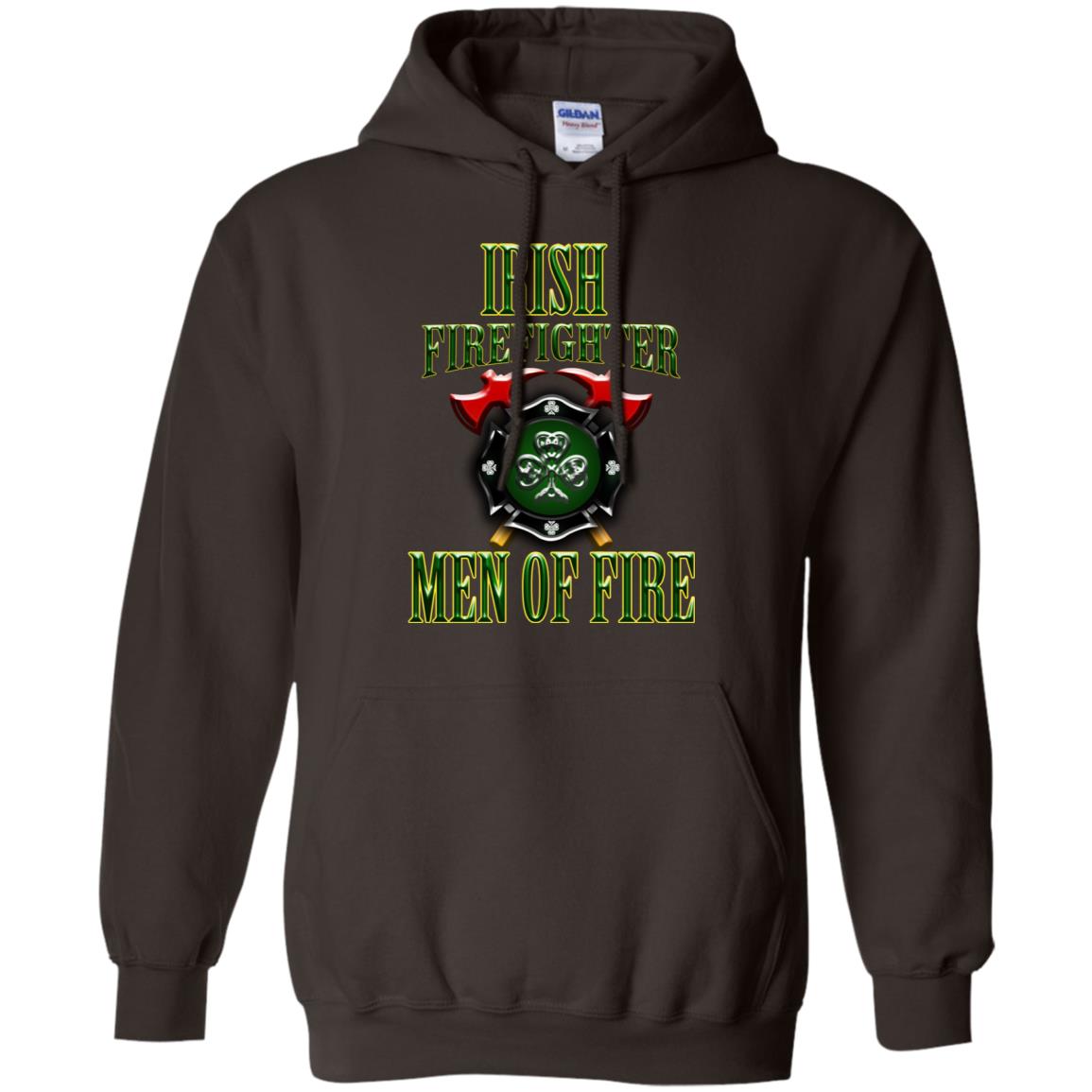 Irsh Firefighter Men Of Fire Irish Fireman Gift Shirt Dark Chocolate