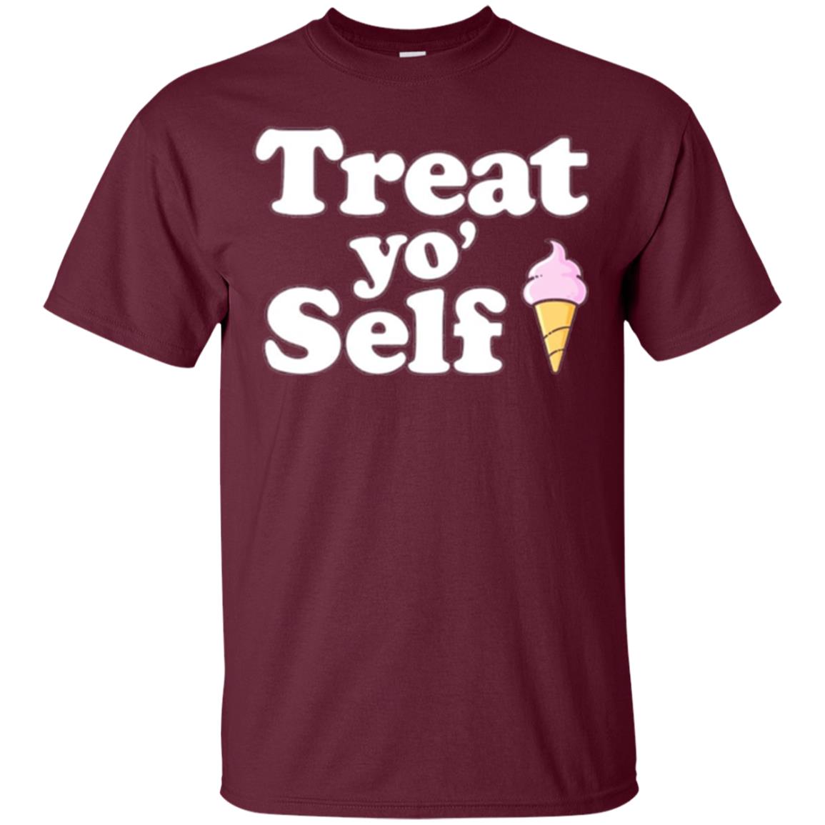 Treat Yo_ Self Ice Cream T-shirt Maroon