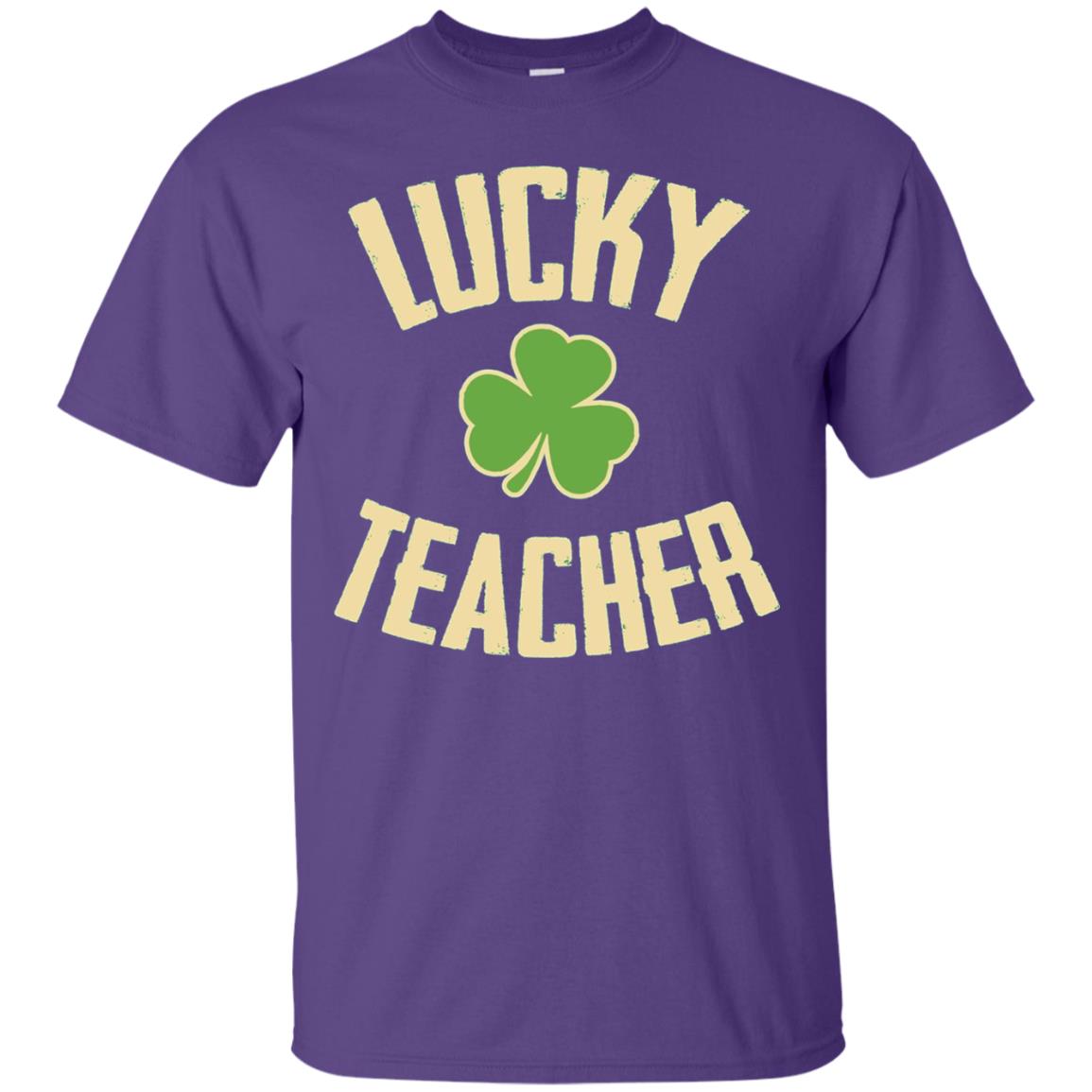 Lucky Teacher Shirt St. Patrick_s Day T-shirt Purple