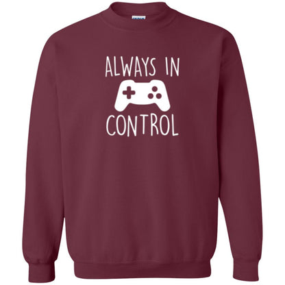 Gamer T-shirt Always In Control Video Game Maroon