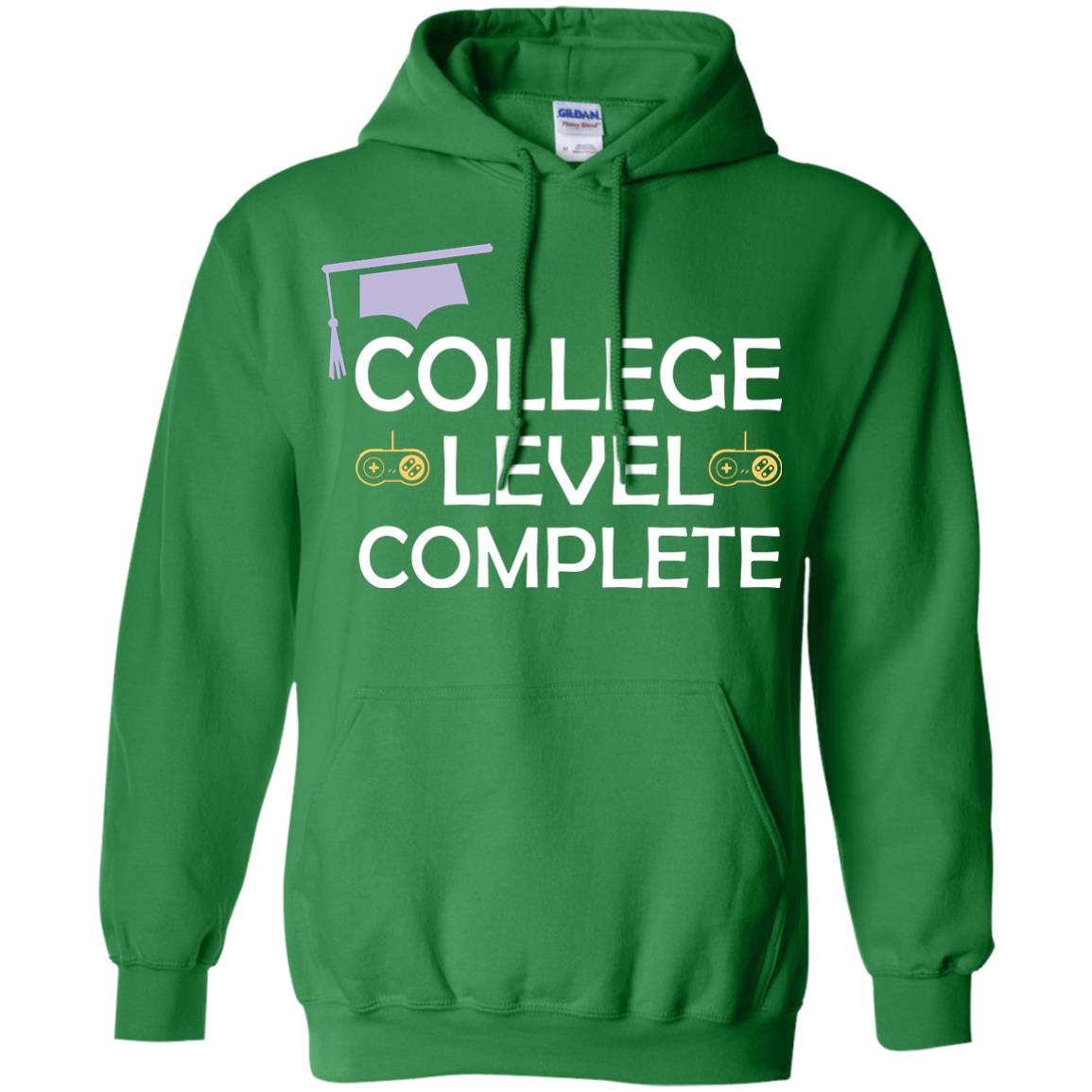 College Level Complete Funny College Graduation Shirt Irish Green