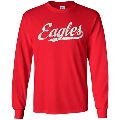 Eagles Mascot T-shirt Vintage Sports Name Red