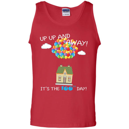 Kindgarten Teacher T-shirt Balloon One Hundred Days Of School Red