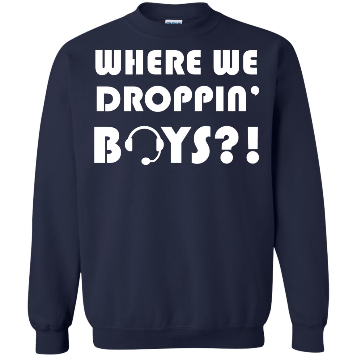 Where We Dropping Boys Gamer Shirt Navy