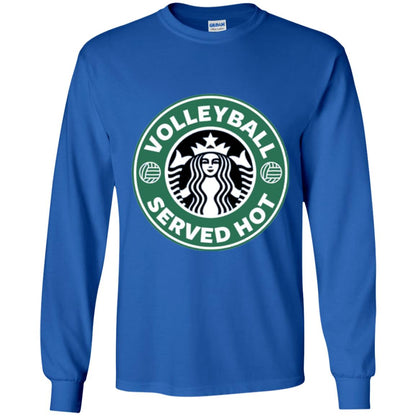 Volleyball Lovers T-shirt Served Hot Royal