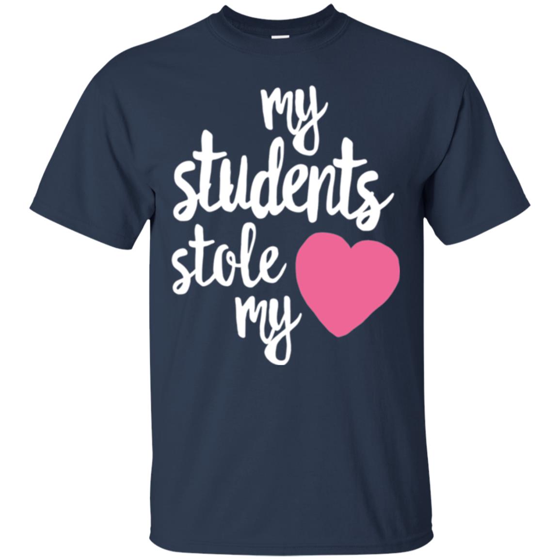 Valentine_s Day T-shirt My Students Stole My Heart Navy