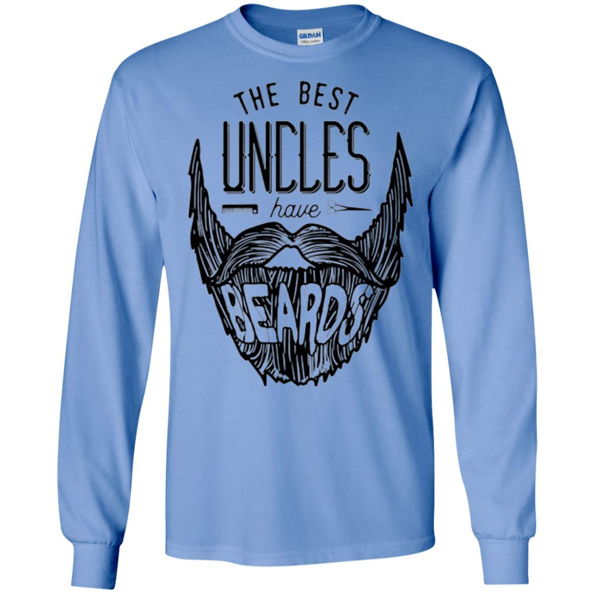 Funny Uncle T-shirt The Best Uncles Have Beards Carolina Blue