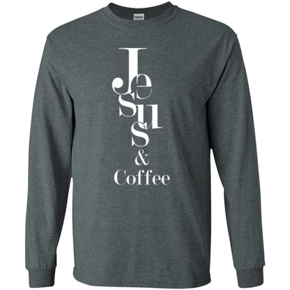 Merry Christas T-shirt Jesus And Coffee Dark Heather