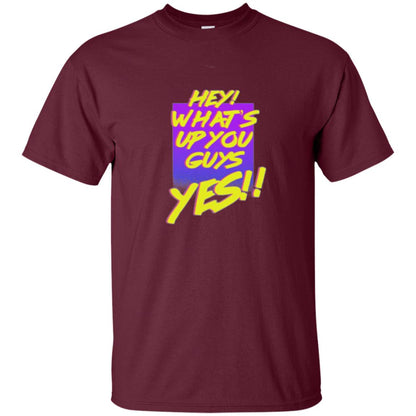 Shane Dawson T-shirt Hey What_s Up You Guys Yes Maroon