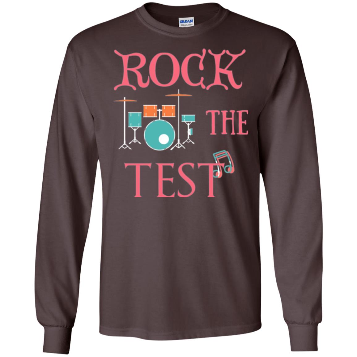 Rock The Test Professor Teacher T-shirt Dark Chocolate