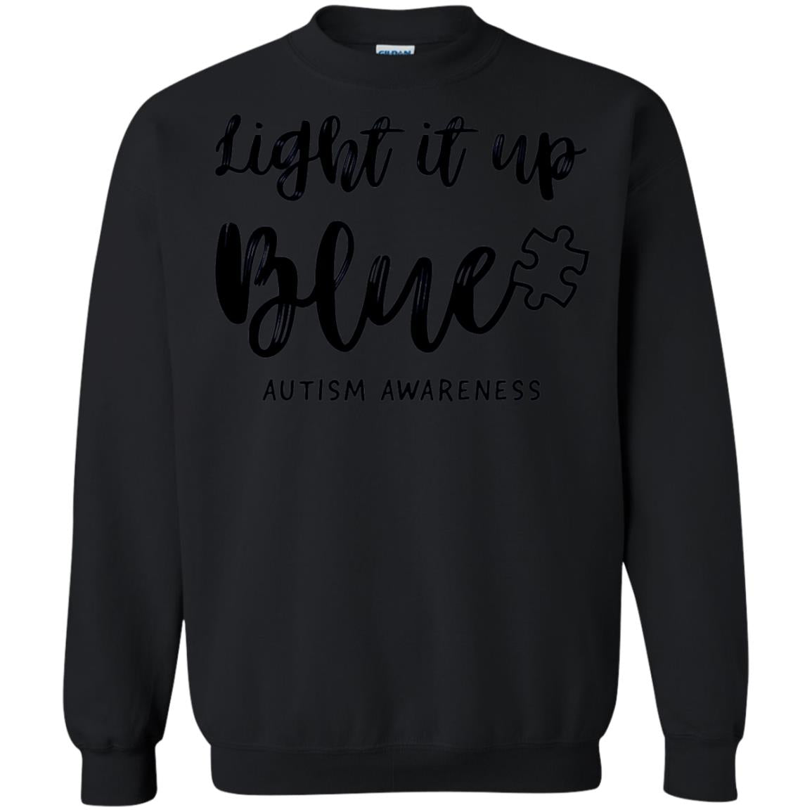 Autism Awareness Shirts Light It Up Blue Black