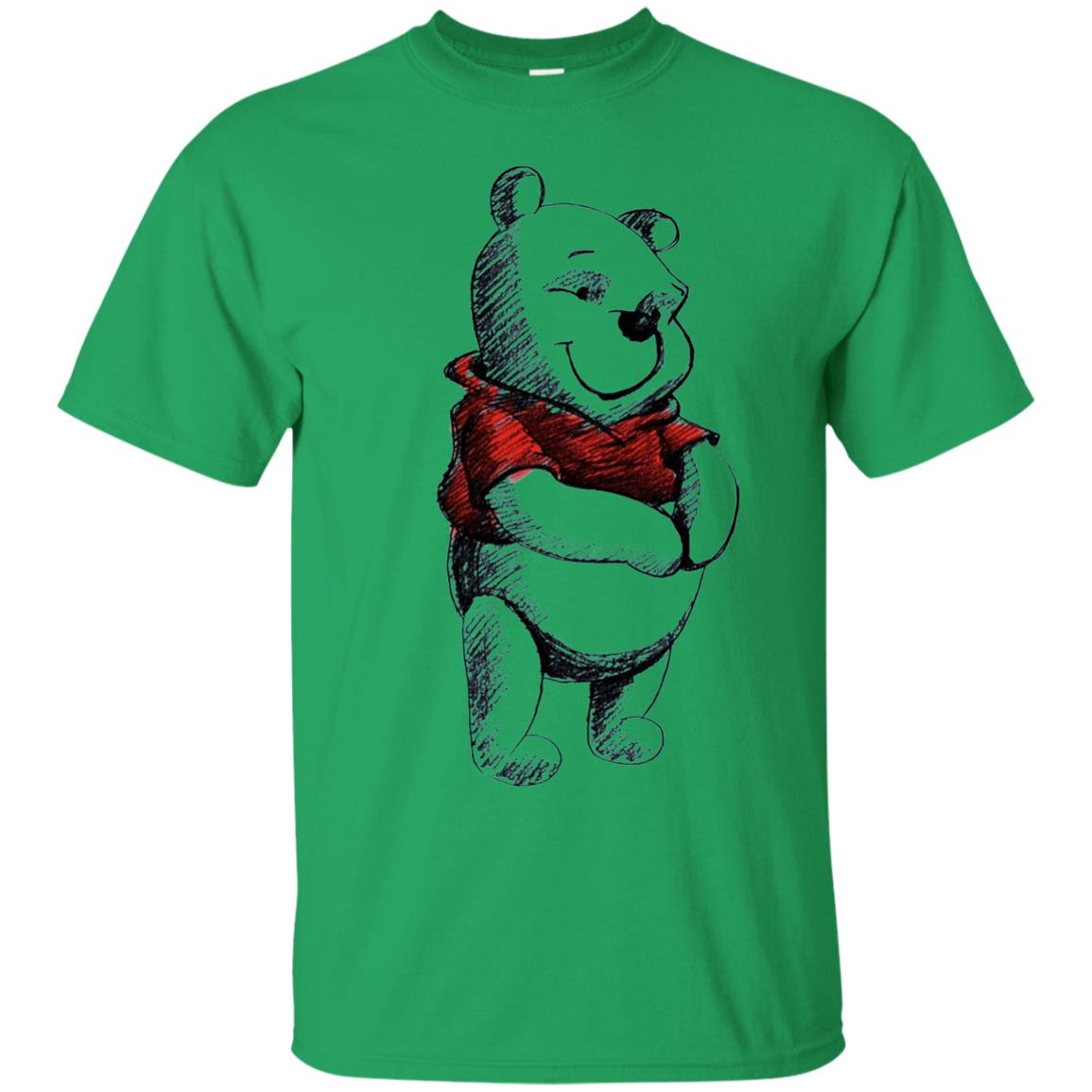Sketch Of Winnie The Pooh Movie Lover T-shirt Irish Green