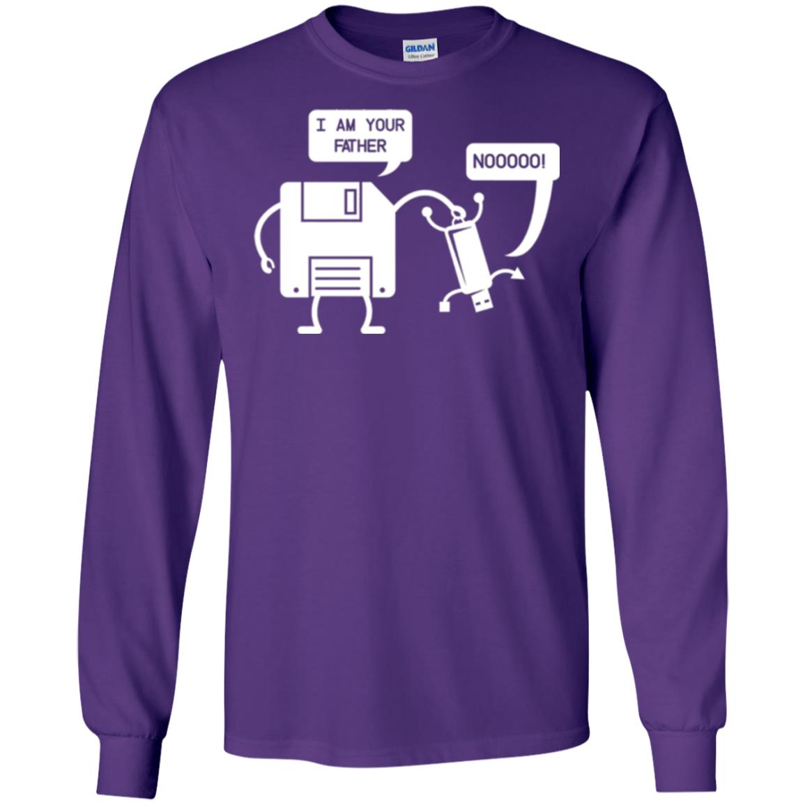 Usb Floppy Disk T-shirt I Am Your Father Purple