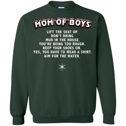 Mom Of Boys You Have To Wear A Shirt Aim For The Water Shirt Forest Green