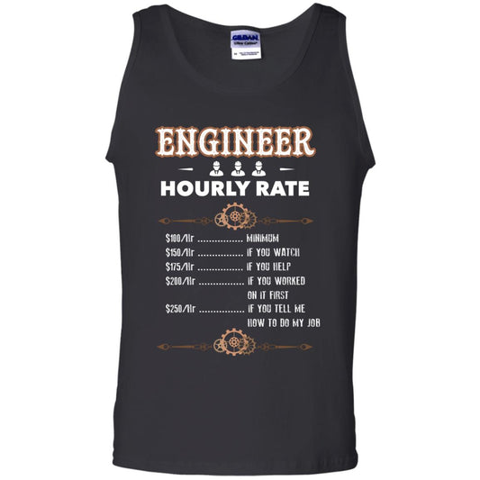 Engineer Hourly Rate Shirt For Mens Or Womens Black