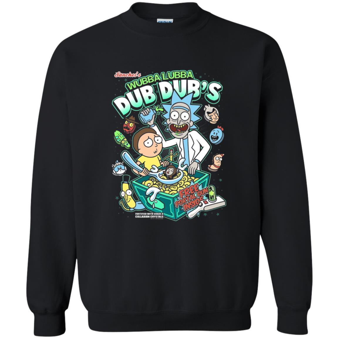 Movie T-Shirt Wubba Luba Dub Dub's Cereal Black Small