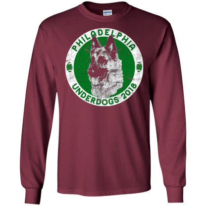 Dog Lover T-shirt Philadelphia Underdogs 2018 Distressed Maroon