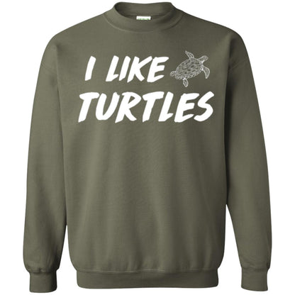 I Like Turtles T-shirt Military Green