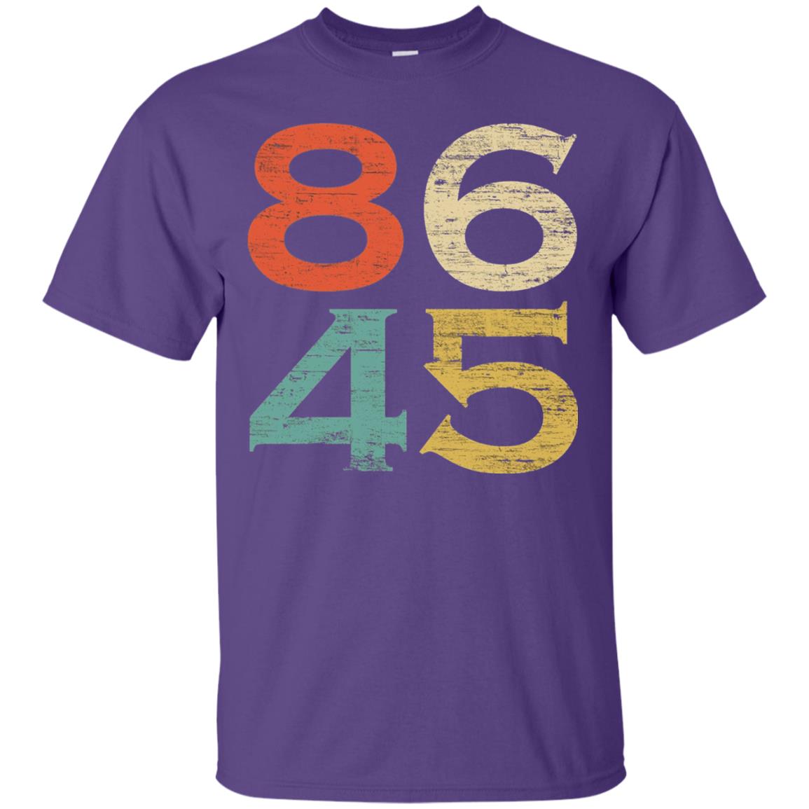 Classic Vintage Style 86 45 Anti Trump T-shirt Purple