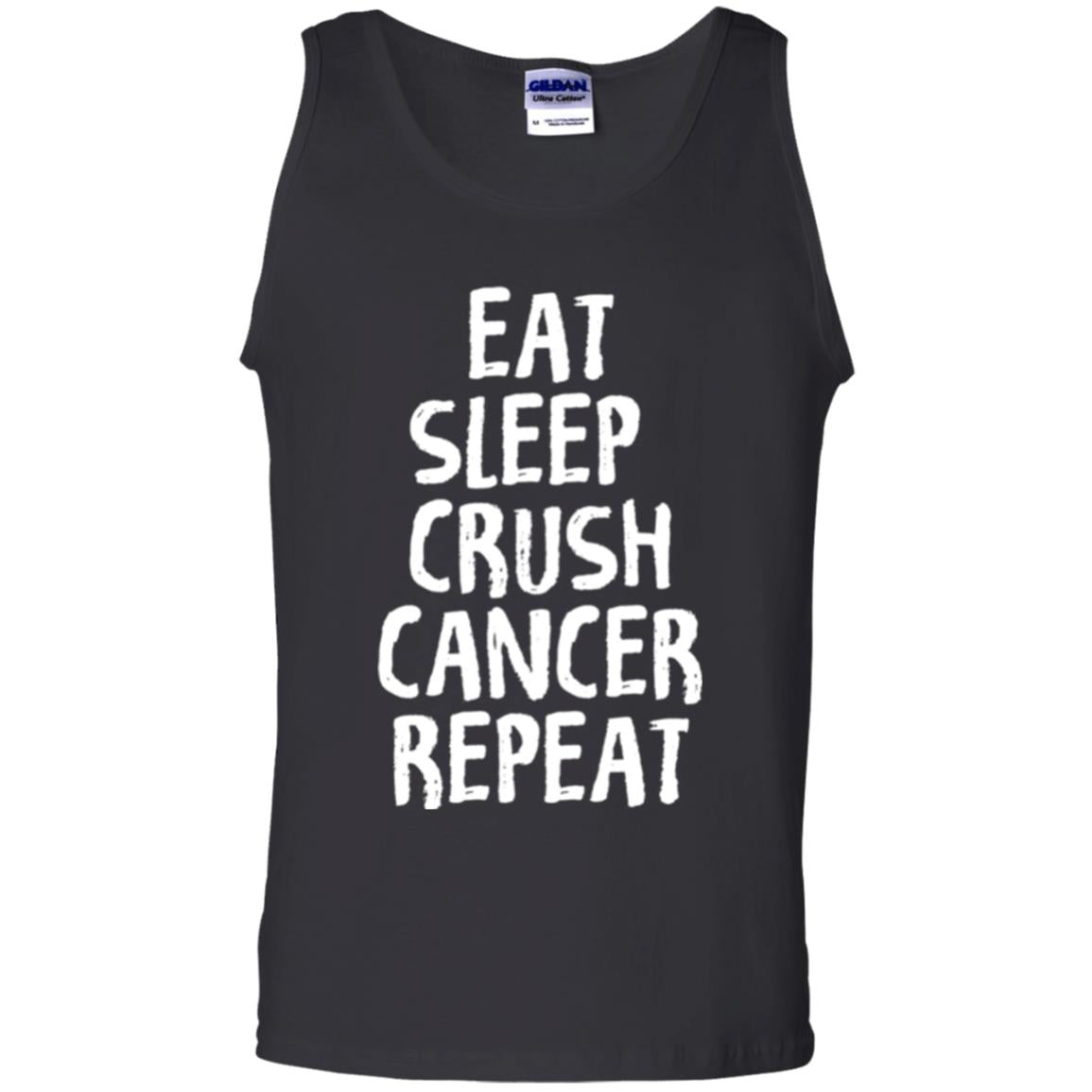 Eat Sleep Crush Cancer Repeat Fight Strength T-shirt Black