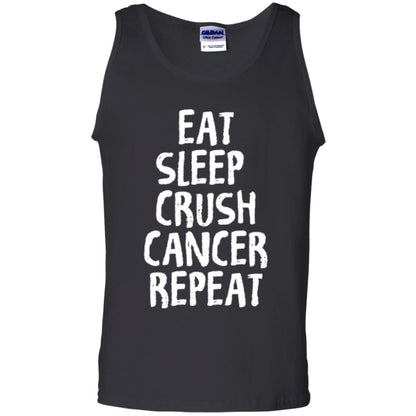 Eat Sleep Crush Cancer Repeat Fight Strength T-shirt Black