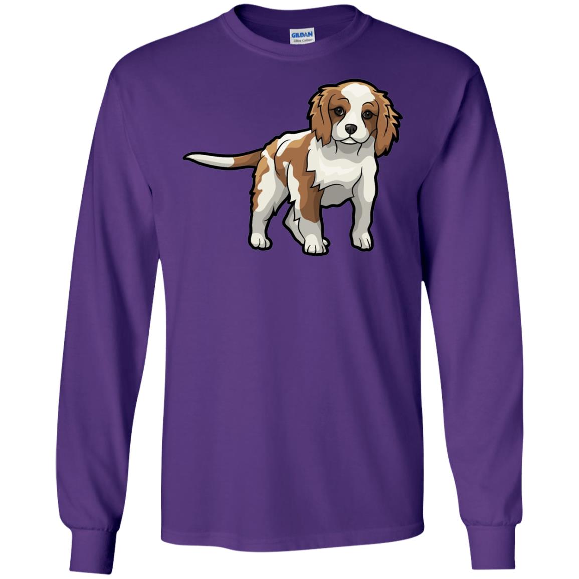 Cute Blenheim Cavalier King Charles Spaniel T-shirt Purple