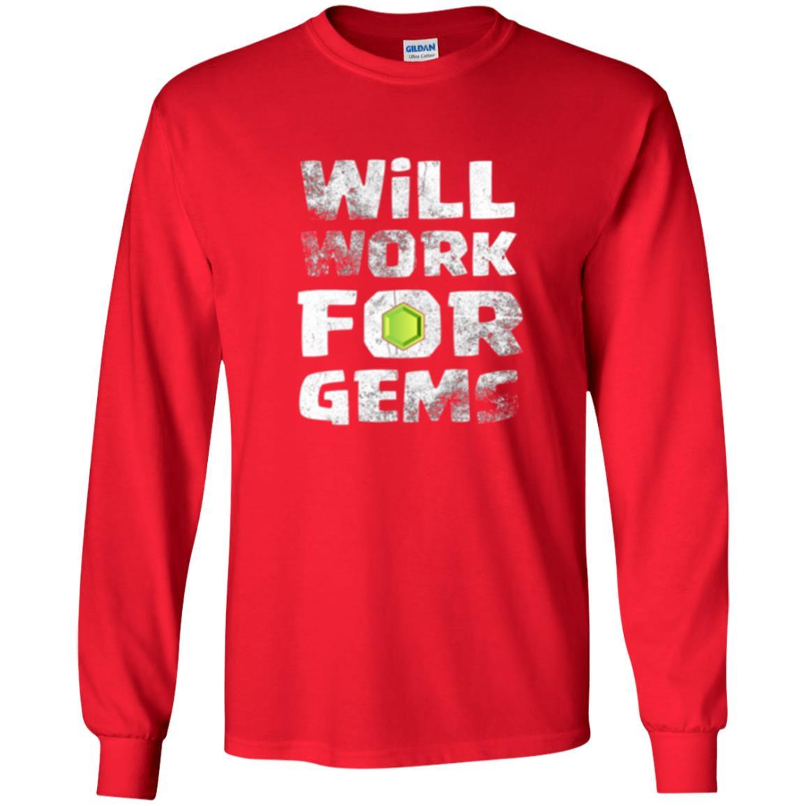 Gamer T-shirt Will Work For Gems Red
