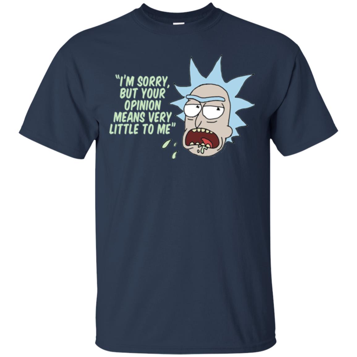 Rick And Morty T-shirt Your Opinion Means Very Little To Me Navy
