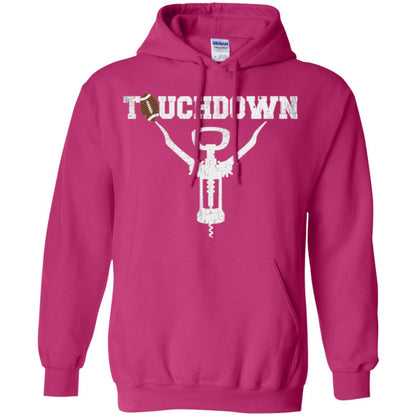 Football T-shirt Touchdown Funny Football Wine Lovers Heliconia