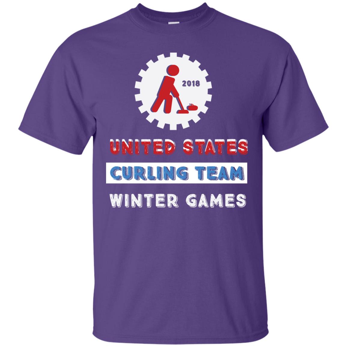 United States Curling Team Winter Games Curling Lover T-shirt Purple