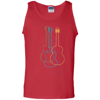 Colored Guitars Electric Acoustic Classical T-shirt Red