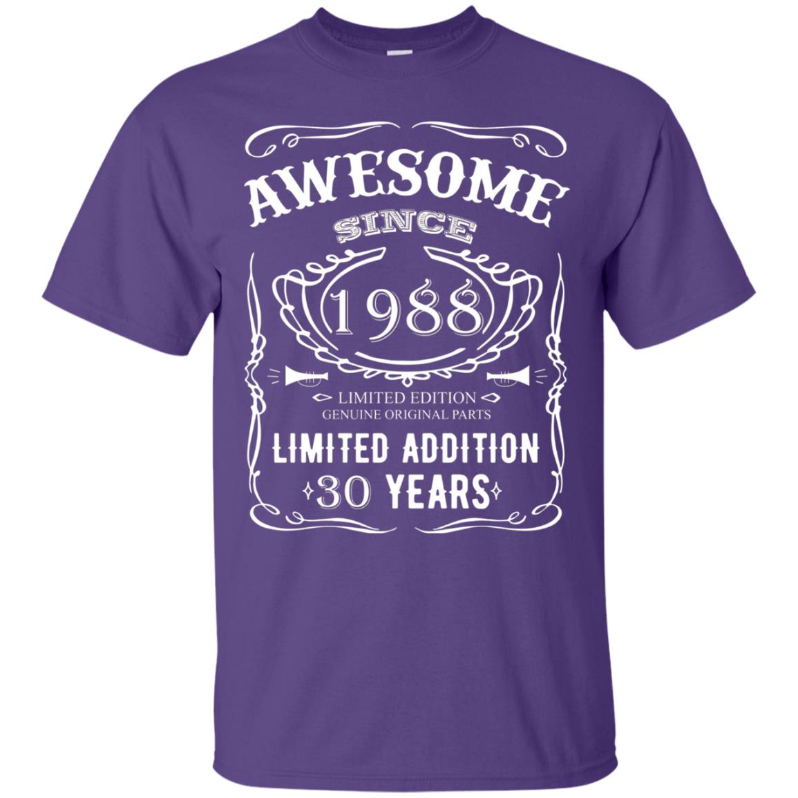 Awesome Since 1988 Limited Addition 30 Years 30th Birthday T-shirt Purple